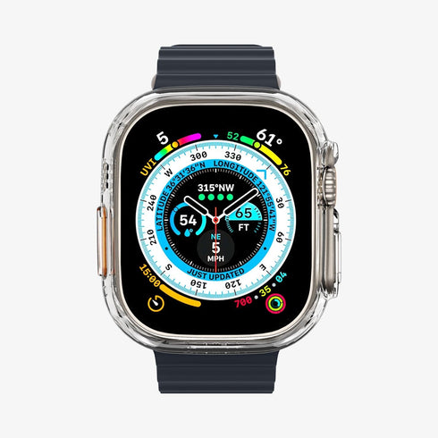 ACS05458 - Apple Watch Ultra (Apple Watch (49mm)) Case Thin Fit in black showing the front